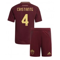 Fotbalové Dres AS Roma Bryan Cristante #4 Dětské Domácí 2024-25 Krátký Rukáv (+ trenýrky)